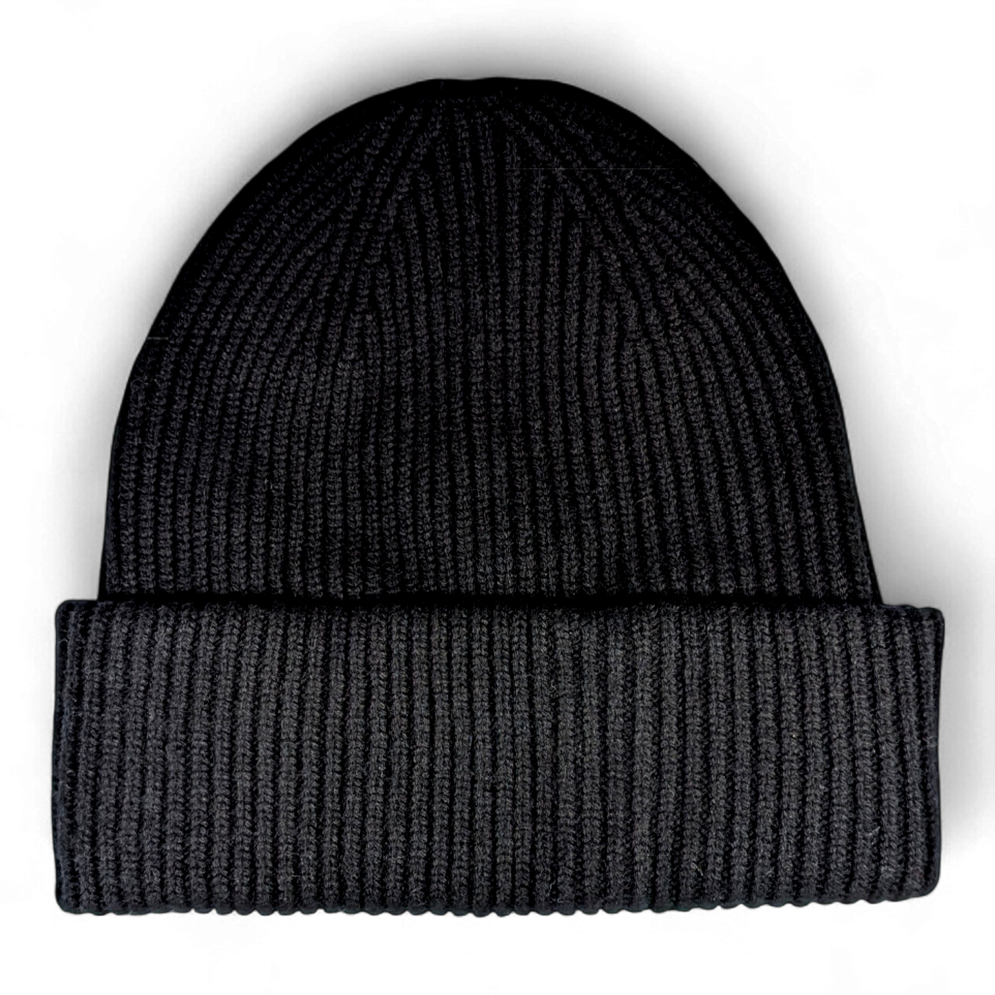 Strickmütze MO, 100% Kaschmir mit doppeltem Umschlag