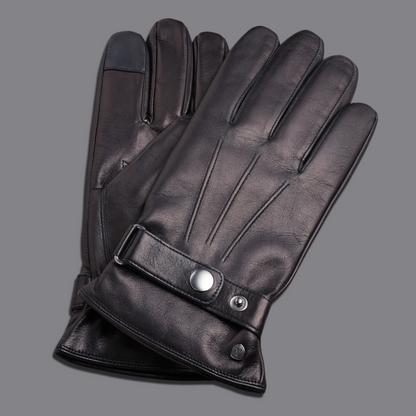 Lederhandschuhe für Herren, Nappaleder, Kaschmirfutter, Smartphone Funktion#farbe_marineblau