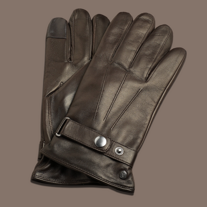 Lederhandschuhe für Herren, Nappaleder, Kaschmirfutter, Smartphone Funktion#farbe_schwarzbraun