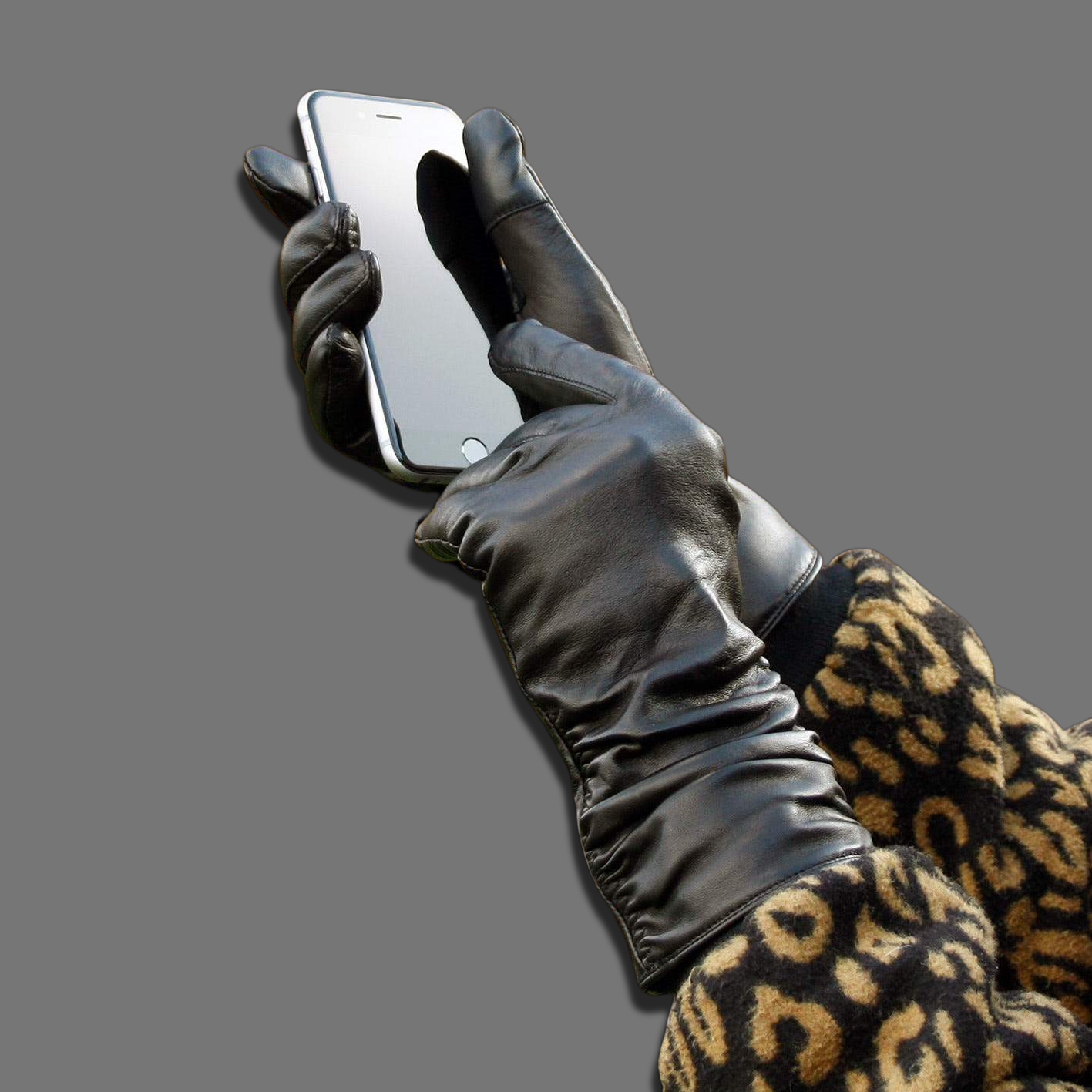 Lederhandschuhe für Damen, Nappaleder, Kaschmirfutter, Smartphone Funktion#farbe_schwarz