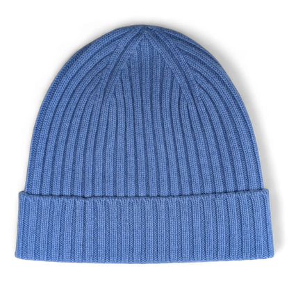Lu, Strickmütze aus 100% Kaschmir, Umschlag, breite Rippe