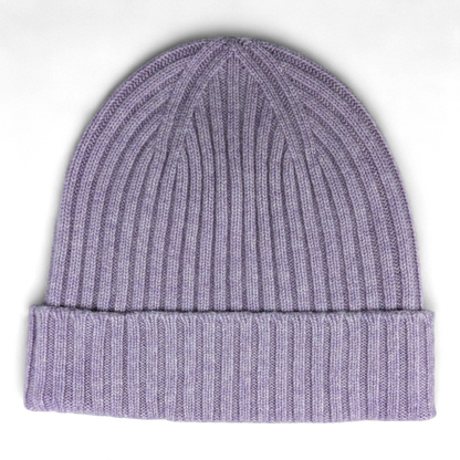 Lu, Strickmütze aus 100% Kaschmir, Umschlag, breite Rippe