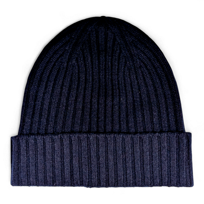 Lu, Strickmütze aus 100% Kaschmir, Umschlag, breite Rippe