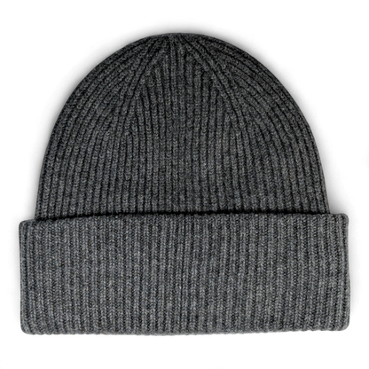 Strickmütze MO, 100% Kaschmir mit doppeltem Umschlag