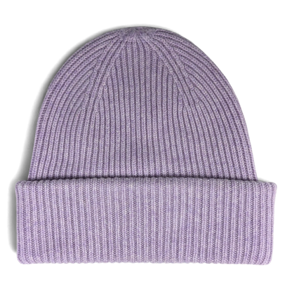 Strickmütze MO, 100% Kaschmir mit doppeltem Umschlag