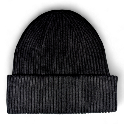 Strickmütze MO, 100% Kaschmir mit doppeltem Umschlag