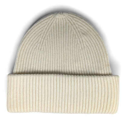 Strickmütze MO, 100% Kaschmir mit doppeltem Umschlag