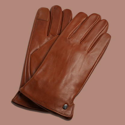 Lederhandschuhe für Herren, Nappaleder, Kaschmirfutter, Smartphone Funktion#farbe_cognac