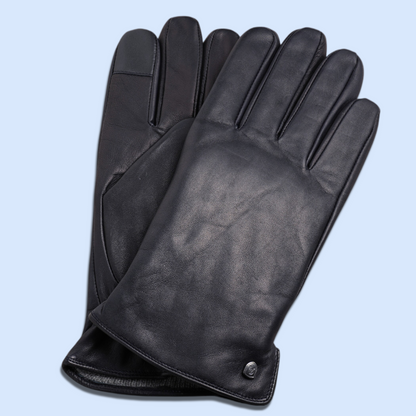 Lederhandschuhe für Herren, Nappaleder, Kaschmirfutter, Smartphone Funktion#farbe_marineblau