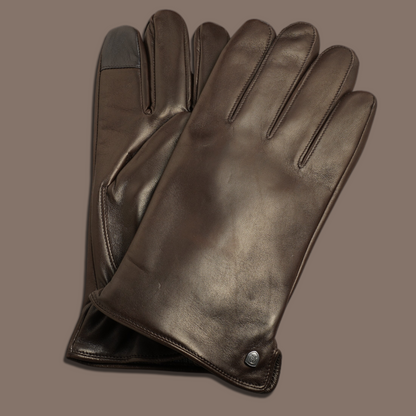 Lederhandschuhe für Herren, Nappaleder, Kaschmirfutter, Smartphone Funktion#farbe_schwarzbraun