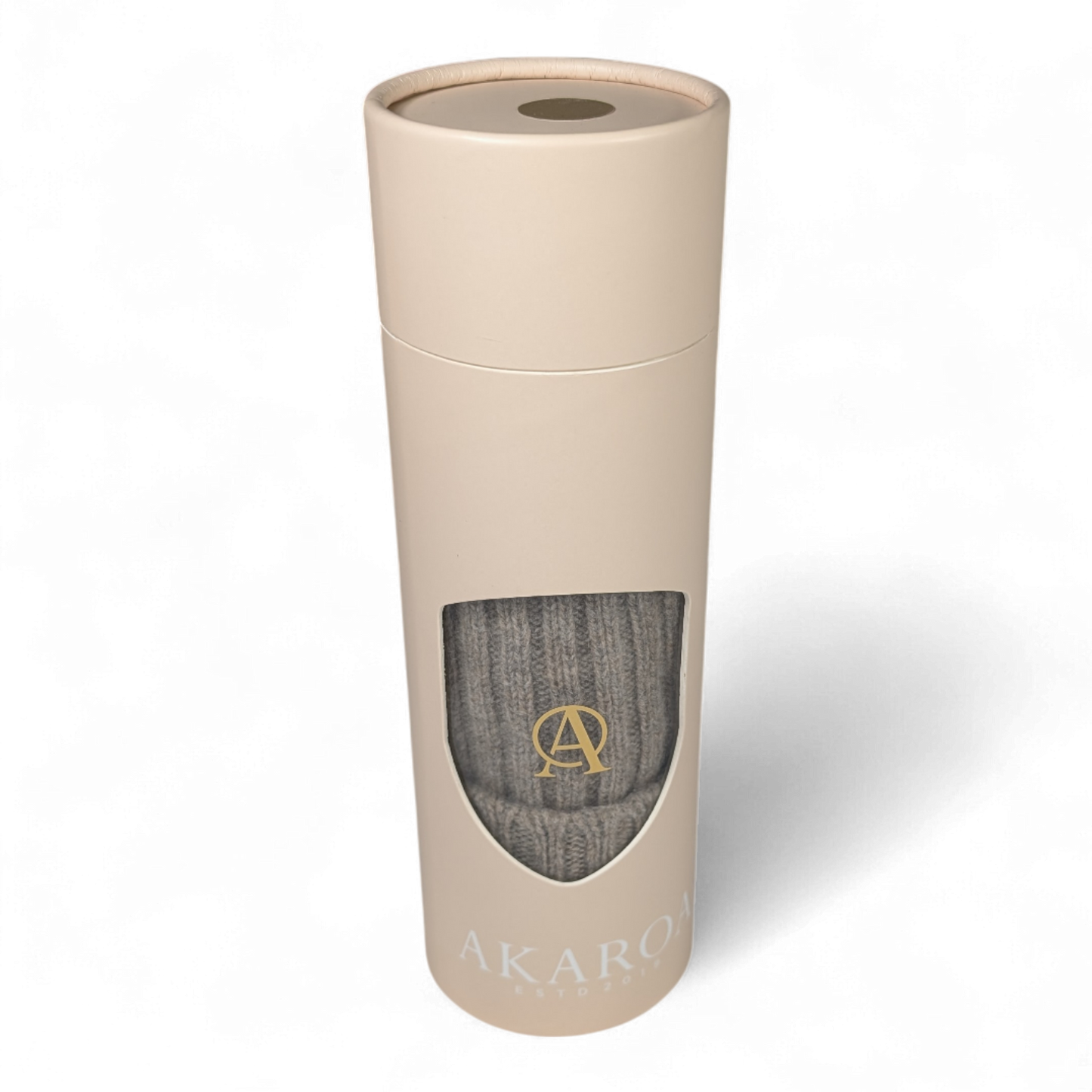 Lu, Strickmütze aus 100% Kaschmir, Umschlag, breite Rippe