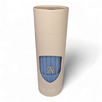 Lu, Strickmütze aus 100% Kaschmir, Umschlag, breite Rippe