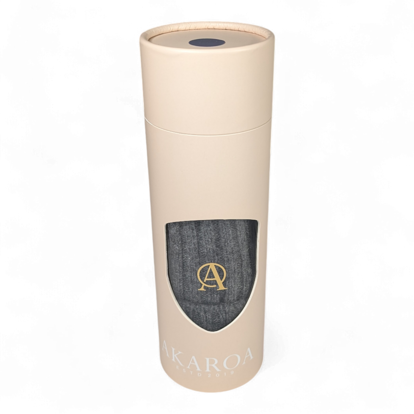 Lu, Strickmütze aus 100% Kaschmir, Umschlag, breite Rippe