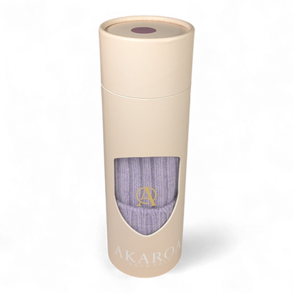 Lu, Strickmütze aus 100% Kaschmir, Umschlag, breite Rippe