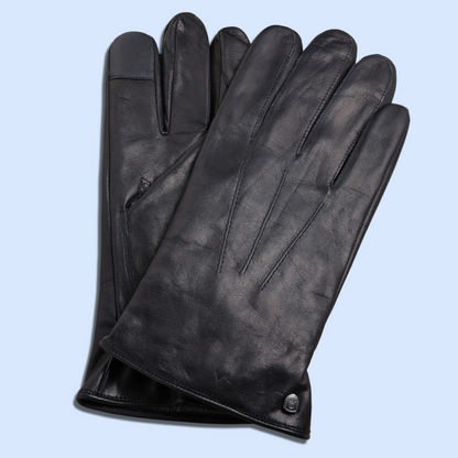 Lederhandschuhe für Herren, Nappaleder, Kaschmirfutter, Smartphone Funktion#farbe_marineblau