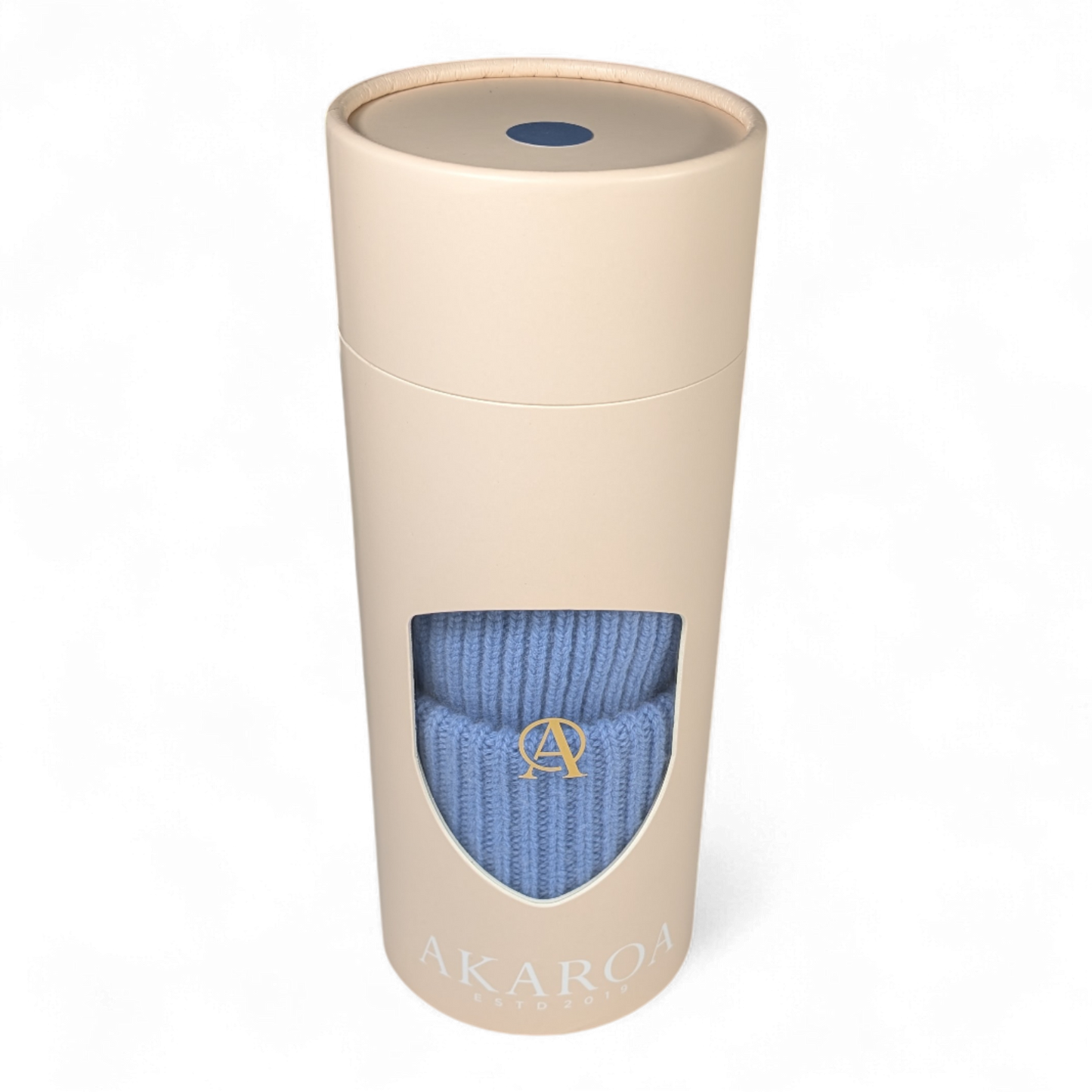 Strickmütze MO, 100% Kaschmir mit doppeltem Umschlag