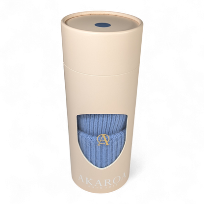 Strickmütze MO, 100% Kaschmir mit doppeltem Umschlag