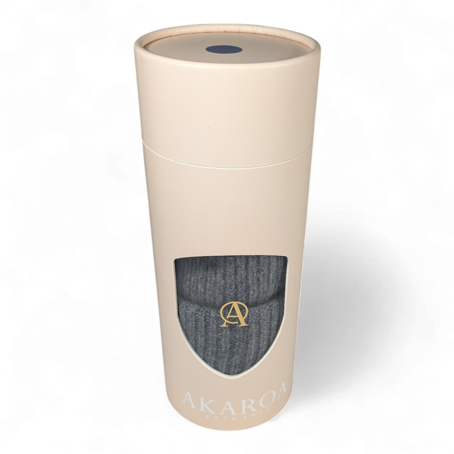 Strickmütze MO, 100% Kaschmir mit doppeltem Umschlag