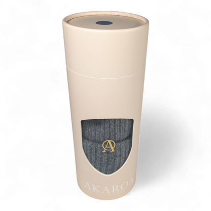 Strickmütze MO, 100% Kaschmir mit doppeltem Umschlag