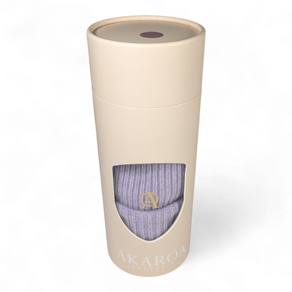 Strickmütze MO, 100% Kaschmir mit doppeltem Umschlag