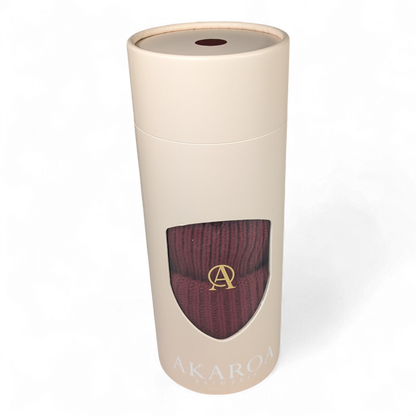 Strickmütze MO, 100% Kaschmir mit doppeltem Umschlag