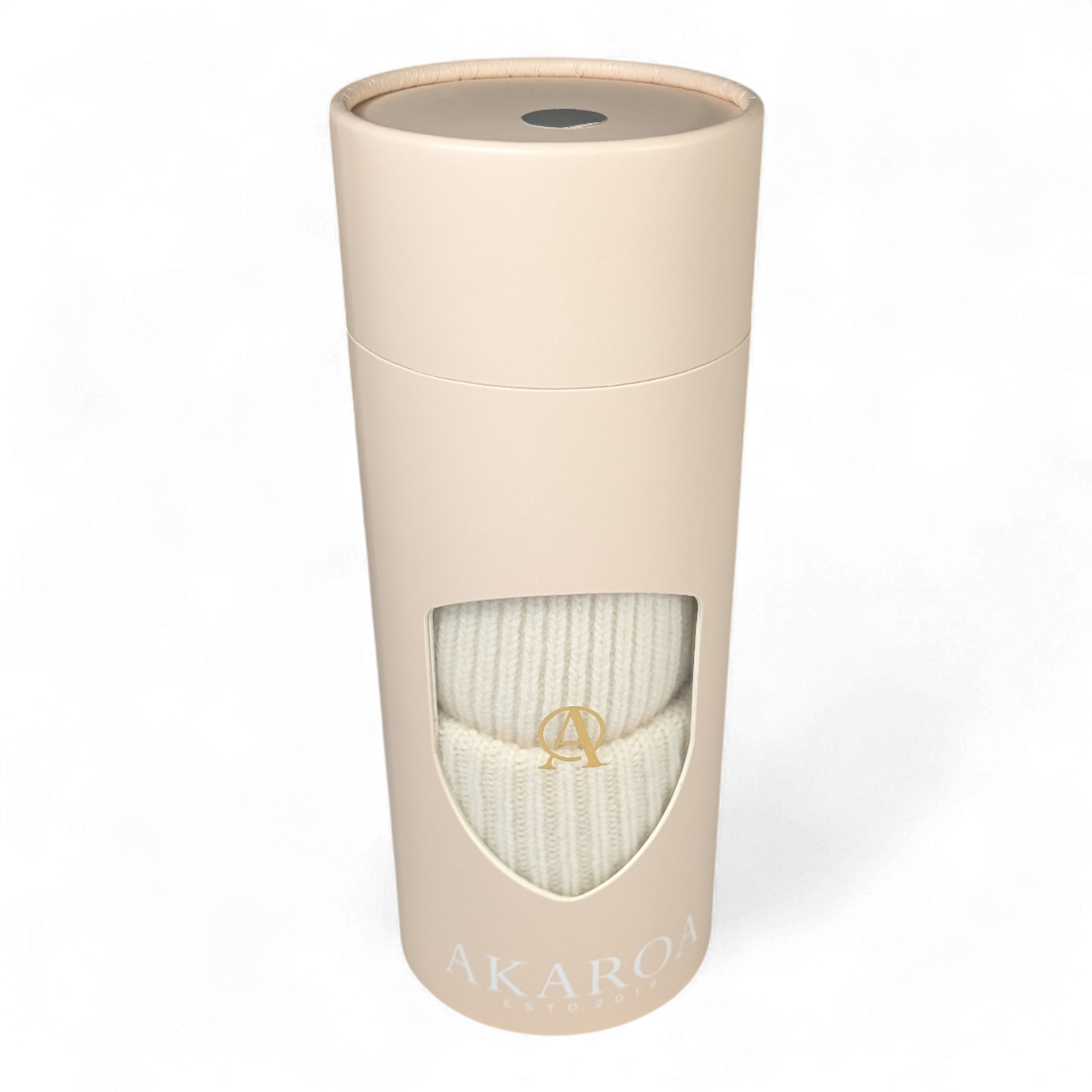 Strickmütze MO, 100% Kaschmir mit doppeltem Umschlag