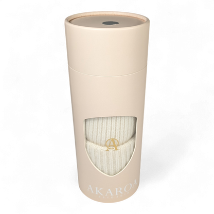 Strickmütze MO, 100% Kaschmir mit doppeltem Umschlag