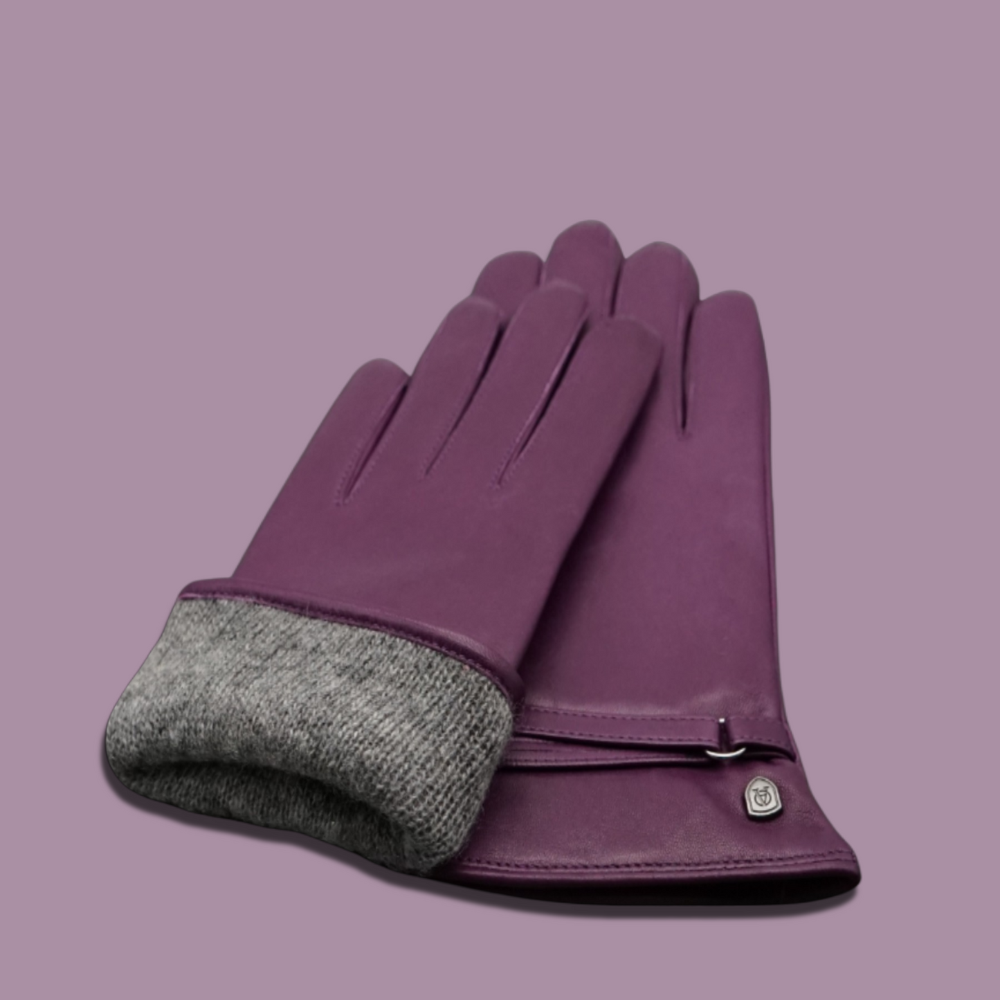 Lederhandschuhe für Damen, Nappaleder, Kaschmirfutter, Smartphone Funktion#farbe_beere