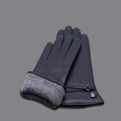 Lederhandschuhe für Damen, Nappaleder, Kaschmirfutter, Smartphone Funktion#farbe_marineblau