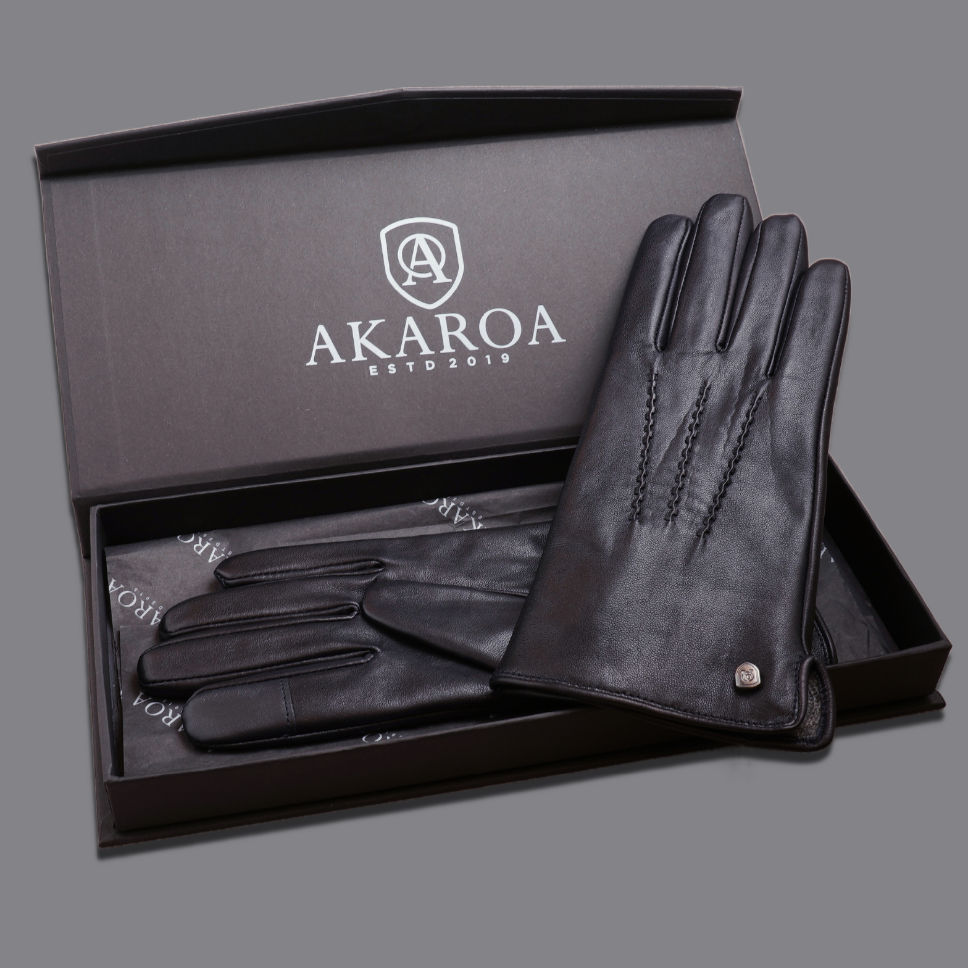 Lederhandschuhe für Damen, Nappaleder, Kaschmirfutter, Smartphone Funktion#farbe_marineblau