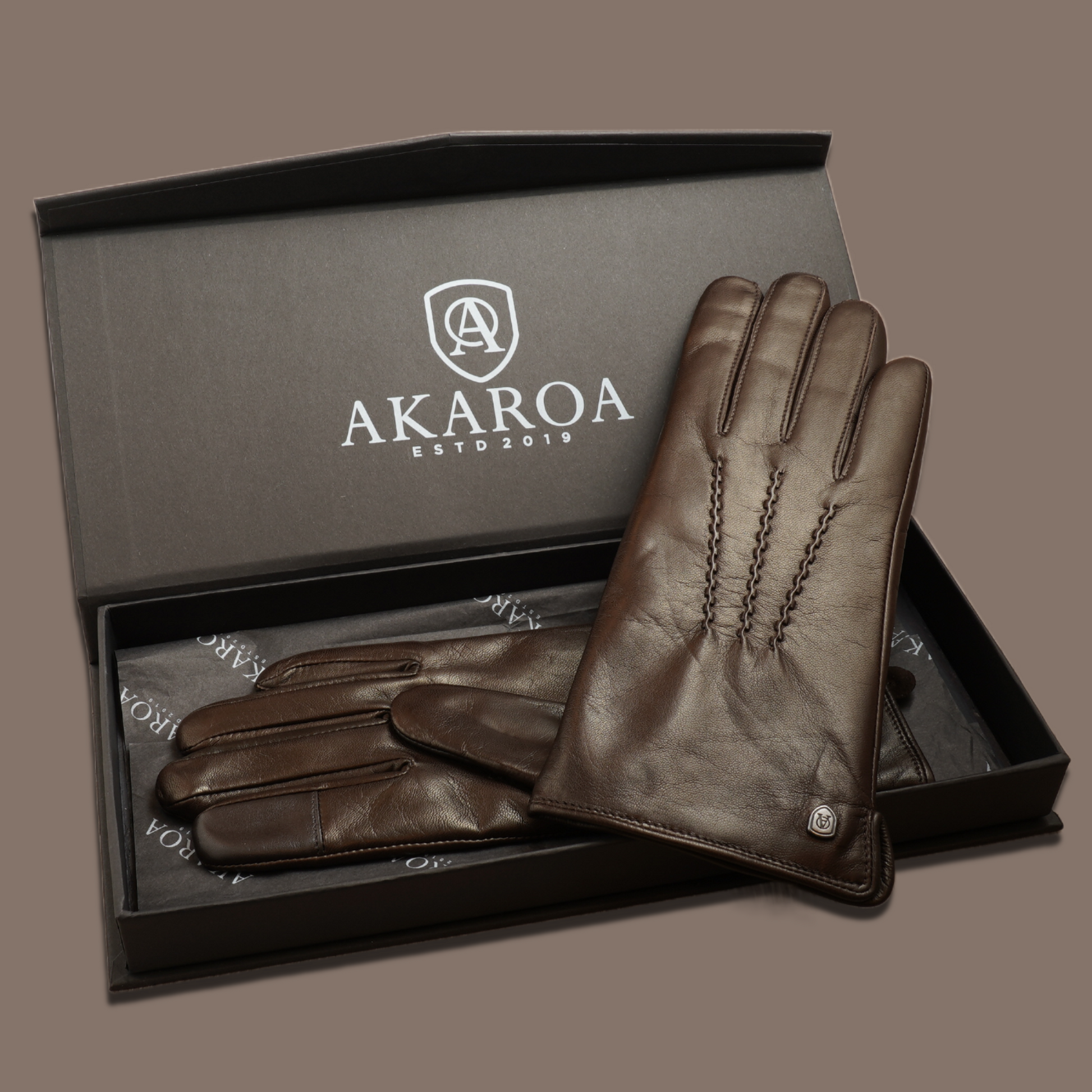 Lederhandschuhe für Damen, Nappaleder, Kaschmirfutter, Smartphone Funktion#farbe_schwarzbraun