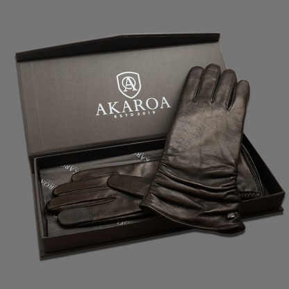 Lederhandschuhe für Damen, Nappaleder, Kaschmirfutter, Smartphone Funktion#farbe_schwarz