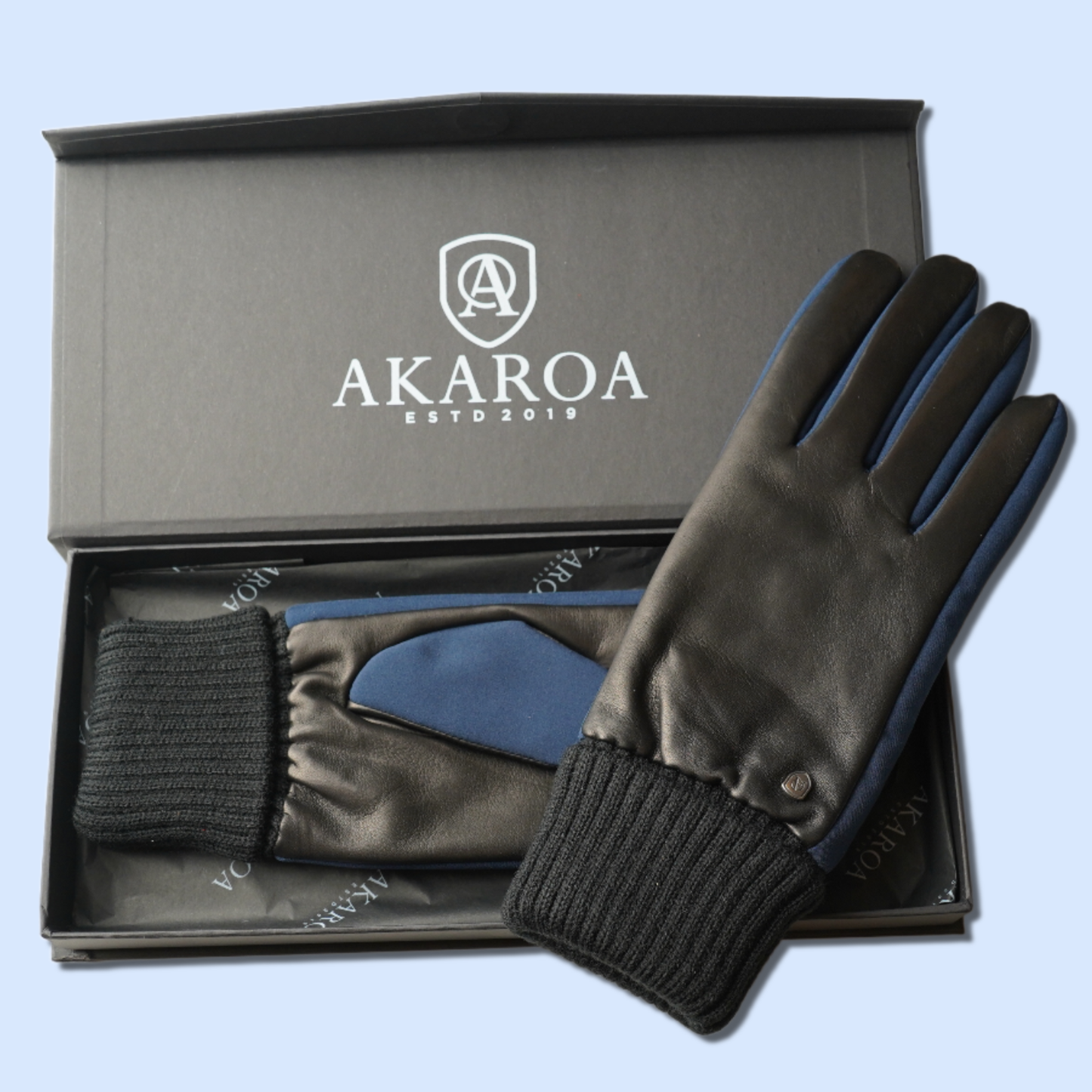 Lederhandschuhe für Damen, Nappaleder, Thinsulate Thermofutter, Smartphone Funktion#farbe_blau