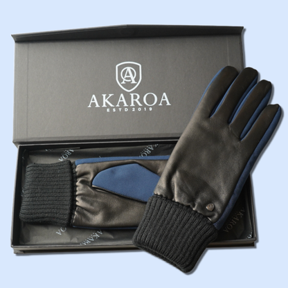 Lederhandschuhe für Damen, Nappaleder, Thinsulate Thermofutter, Smartphone Funktion#farbe_blau