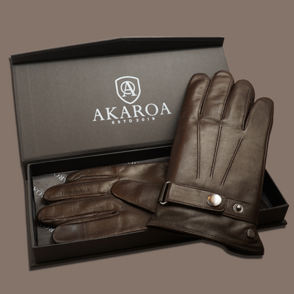 Lederhandschuhe für Herren, Nappaleder, Kaschmirfutter, Smartphone Funktion#farbe_schwarzbraun