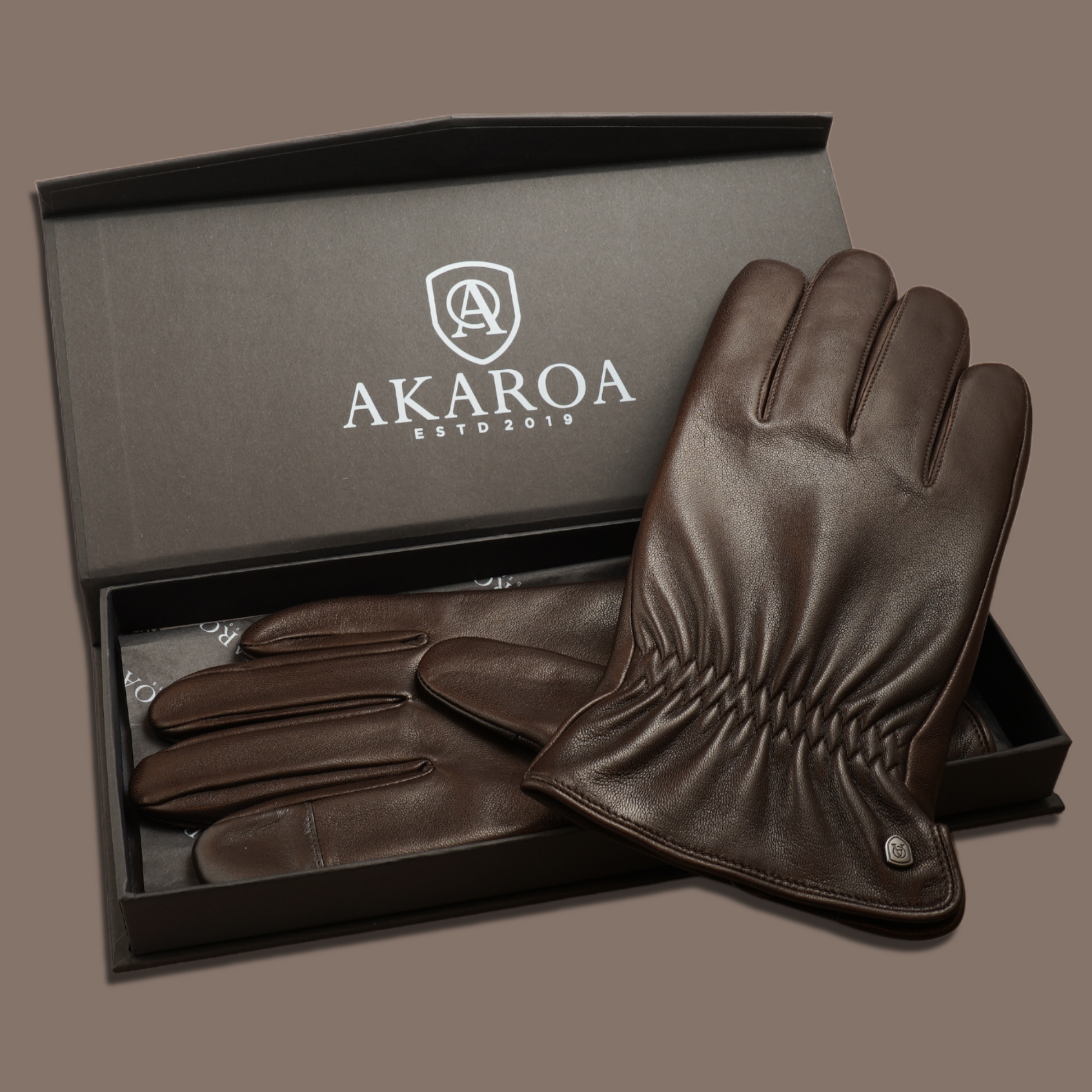 Lederhandschuhe für Herren, Nappaleder, Kaschmirfutter, Smartphone Funktion#farbe_schwarzbraun