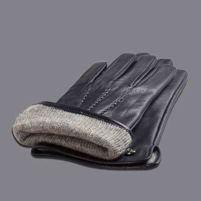 Lederhandschuhe für Damen, Nappaleder, Kaschmirfutter, Smartphone Funktion#farbe_marineblau