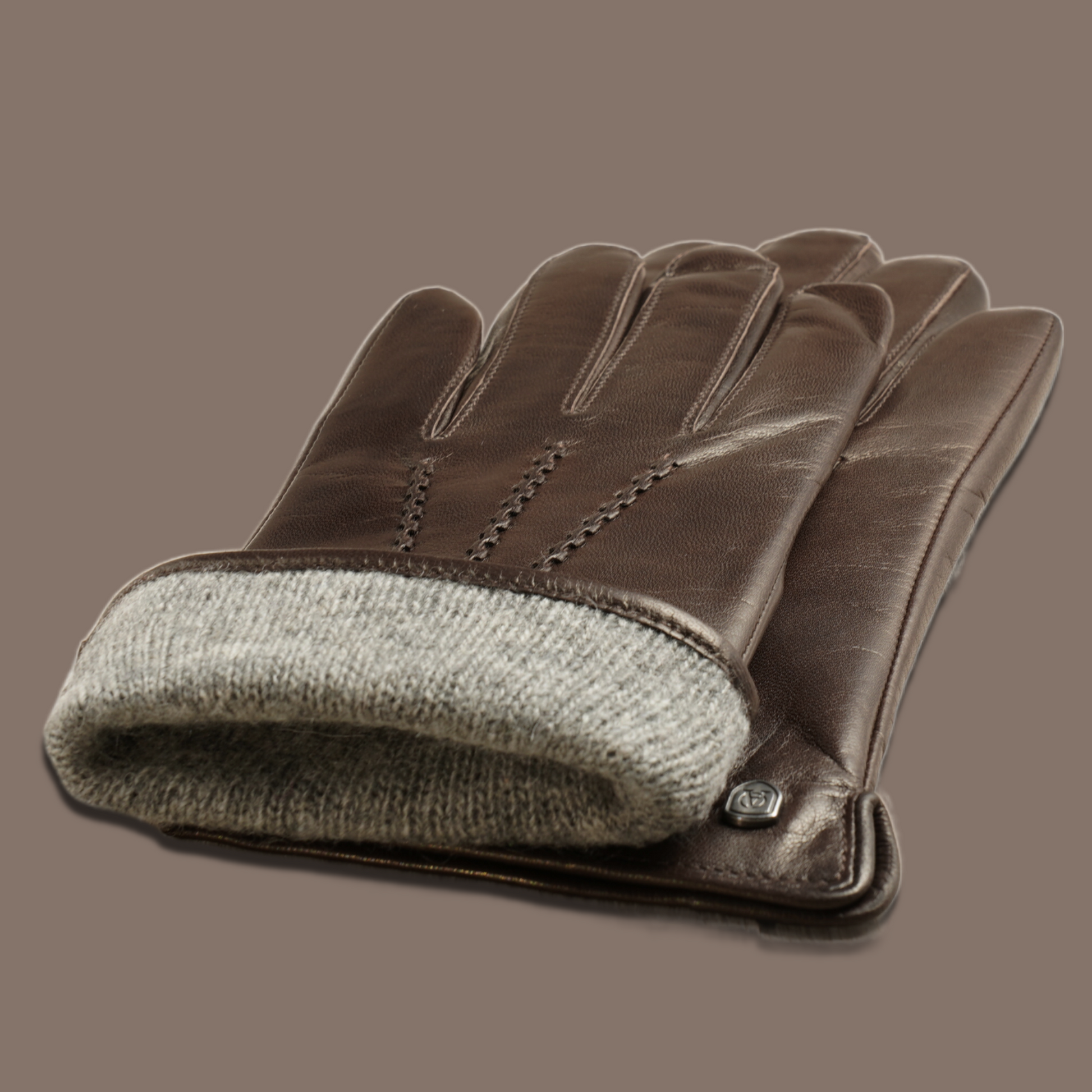 Lederhandschuhe für Damen, Nappaleder, Kaschmirfutter, Smartphone Funktion#farbe_schwarzbraun