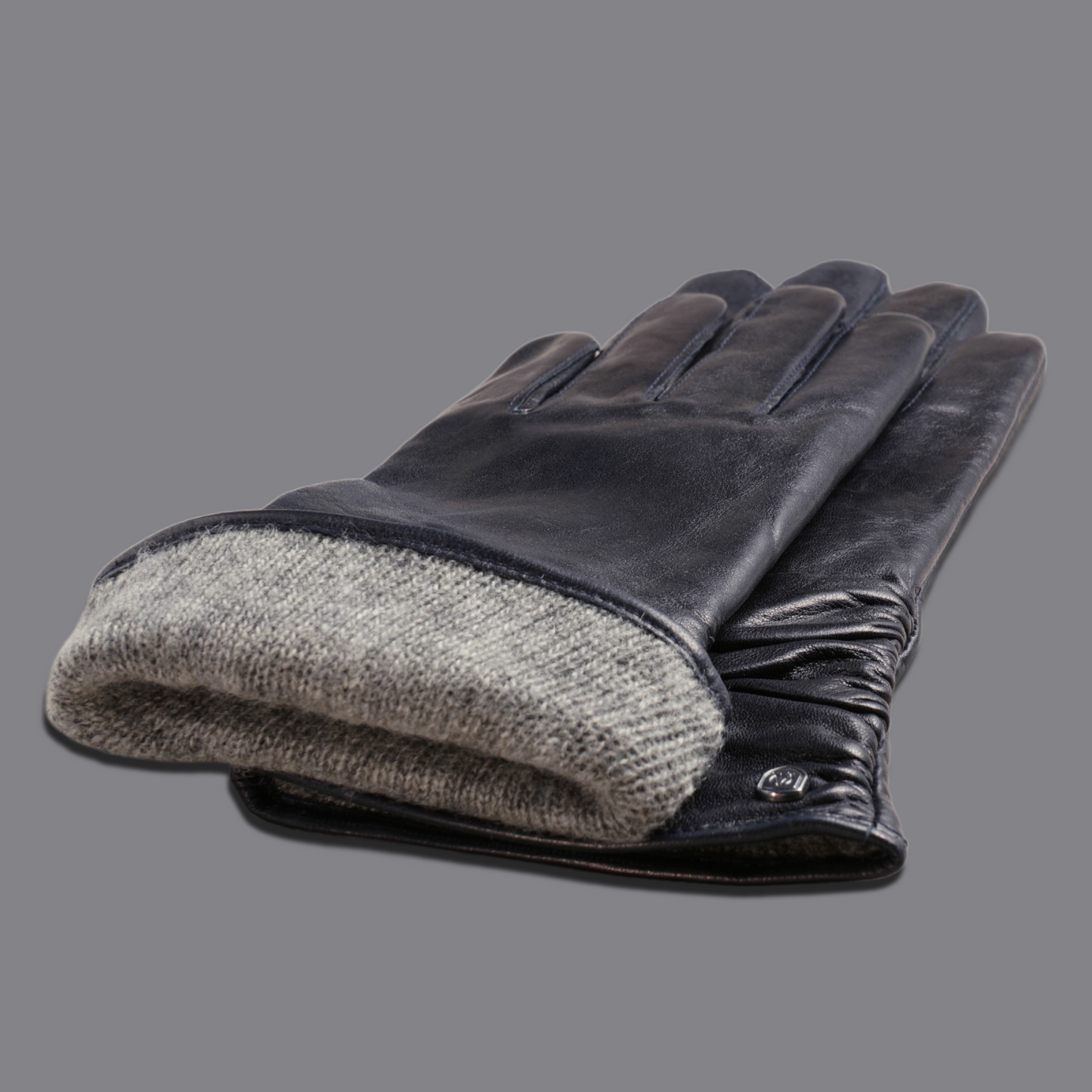 Lederhandschuhe für Damen, Nappaleder, Kaschmirfutter, Smartphone Funktion#farbe_marineblau