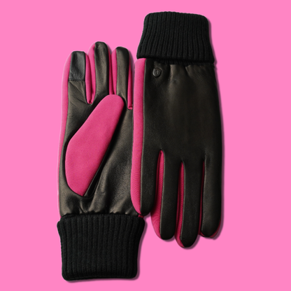 Lederhandschuhe für Damen, Nappaleder, Thinsulate Thermofutter, Smartphone Funktion#farbe_pink