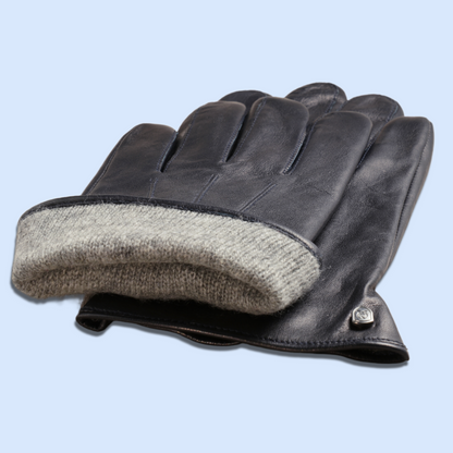 Lederhandschuhe für Herren, Nappaleder, Kaschmirfutter, Smartphone Funktion#farbe_marineblau