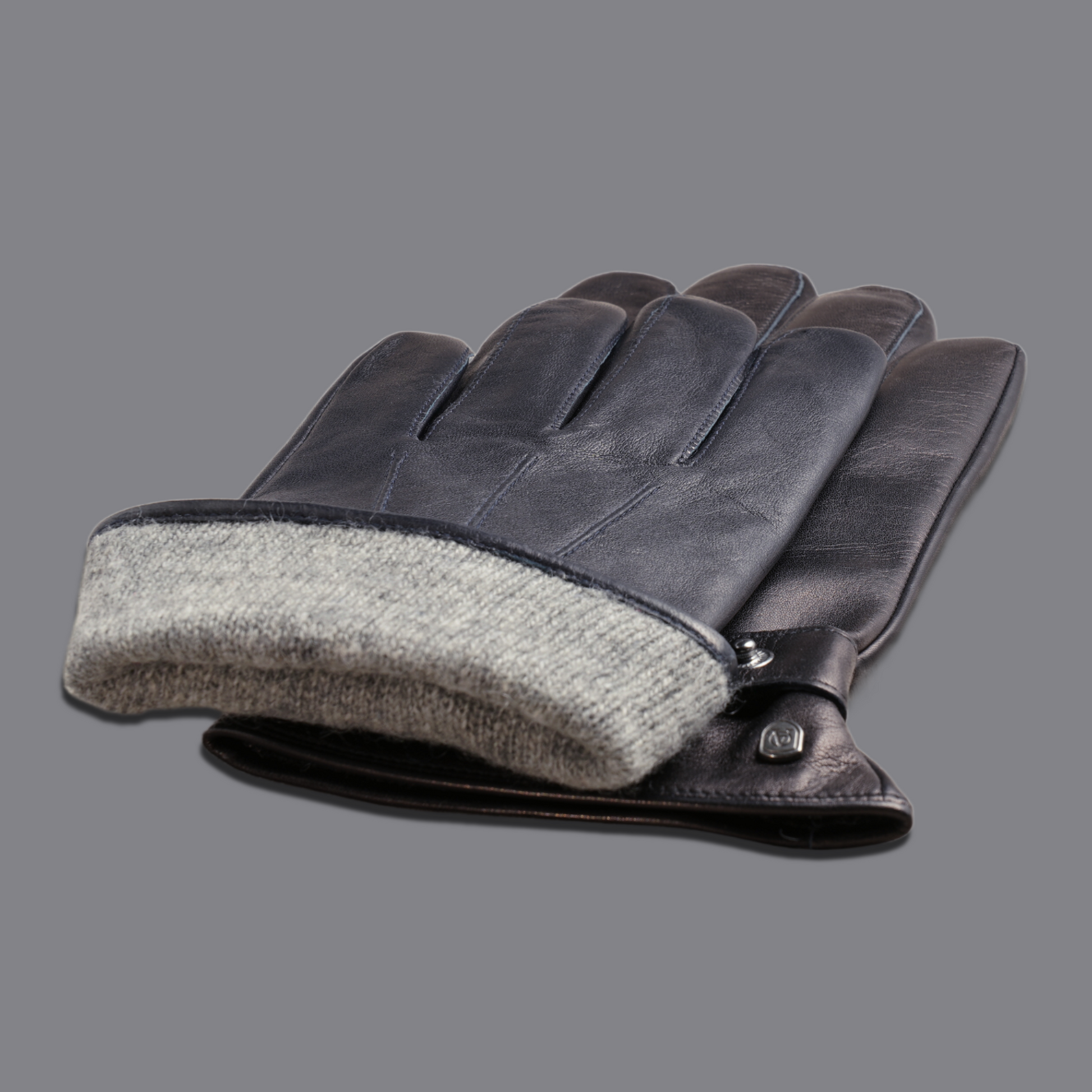 Lederhandschuhe für Herren, Nappaleder, Kaschmirfutter, Smartphone Funktion#farbe_marineblau
