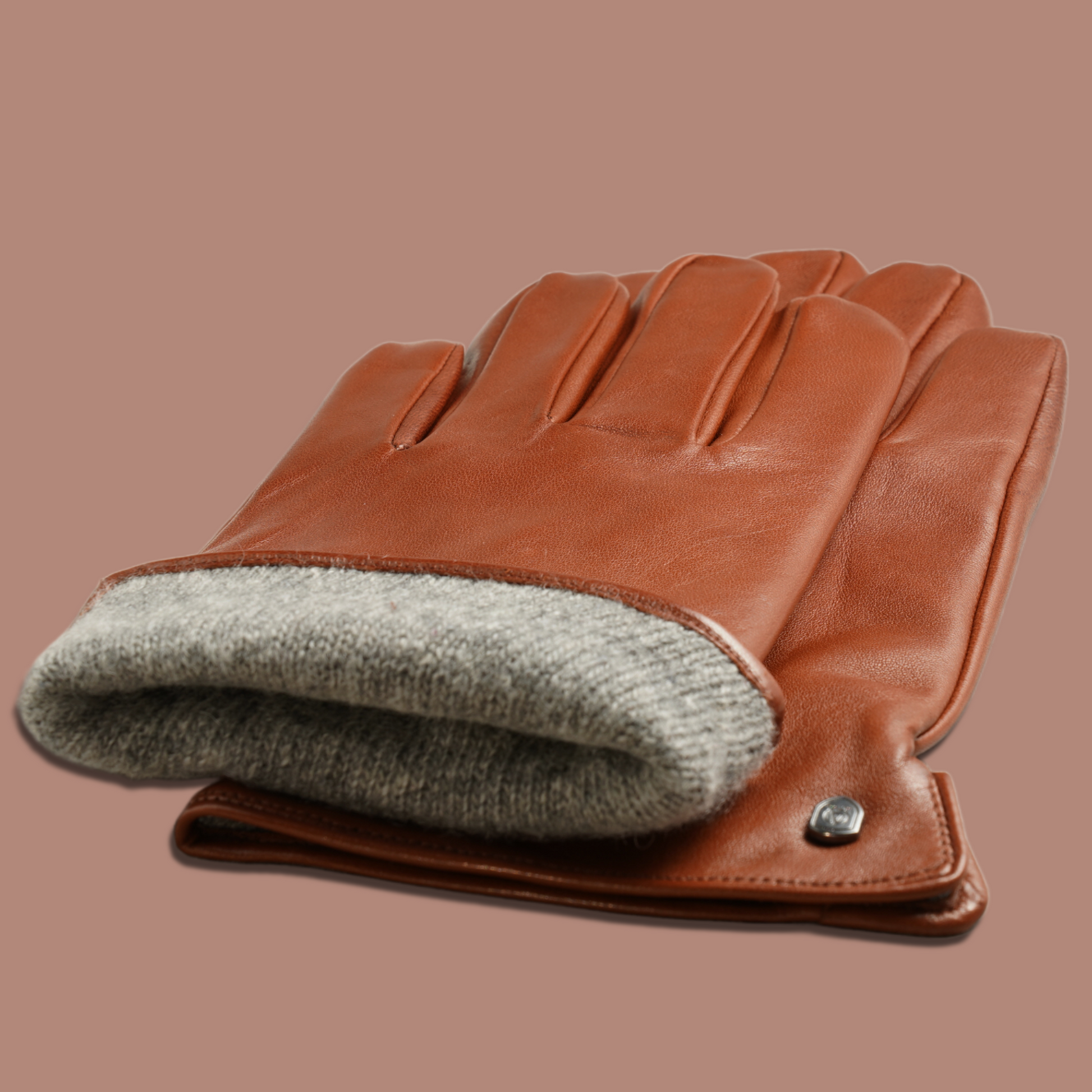 Lederhandschuhe für Herren, Nappaleder, Kaschmirfutter, Smartphone Funktion#farbe_cognac