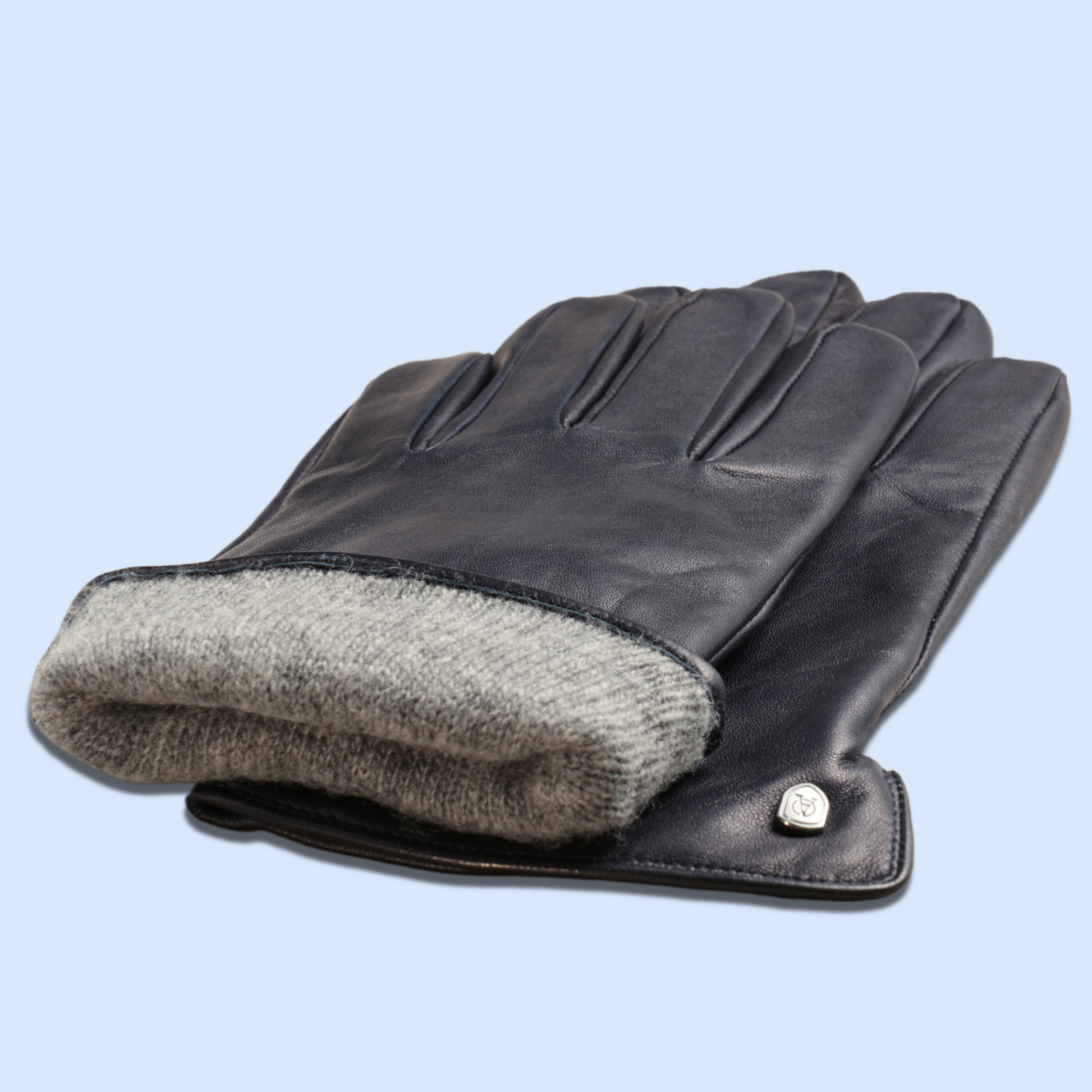 Lederhandschuhe für Herren, Nappaleder, Kaschmirfutter, Smartphone Funktion#farbe_marineblau