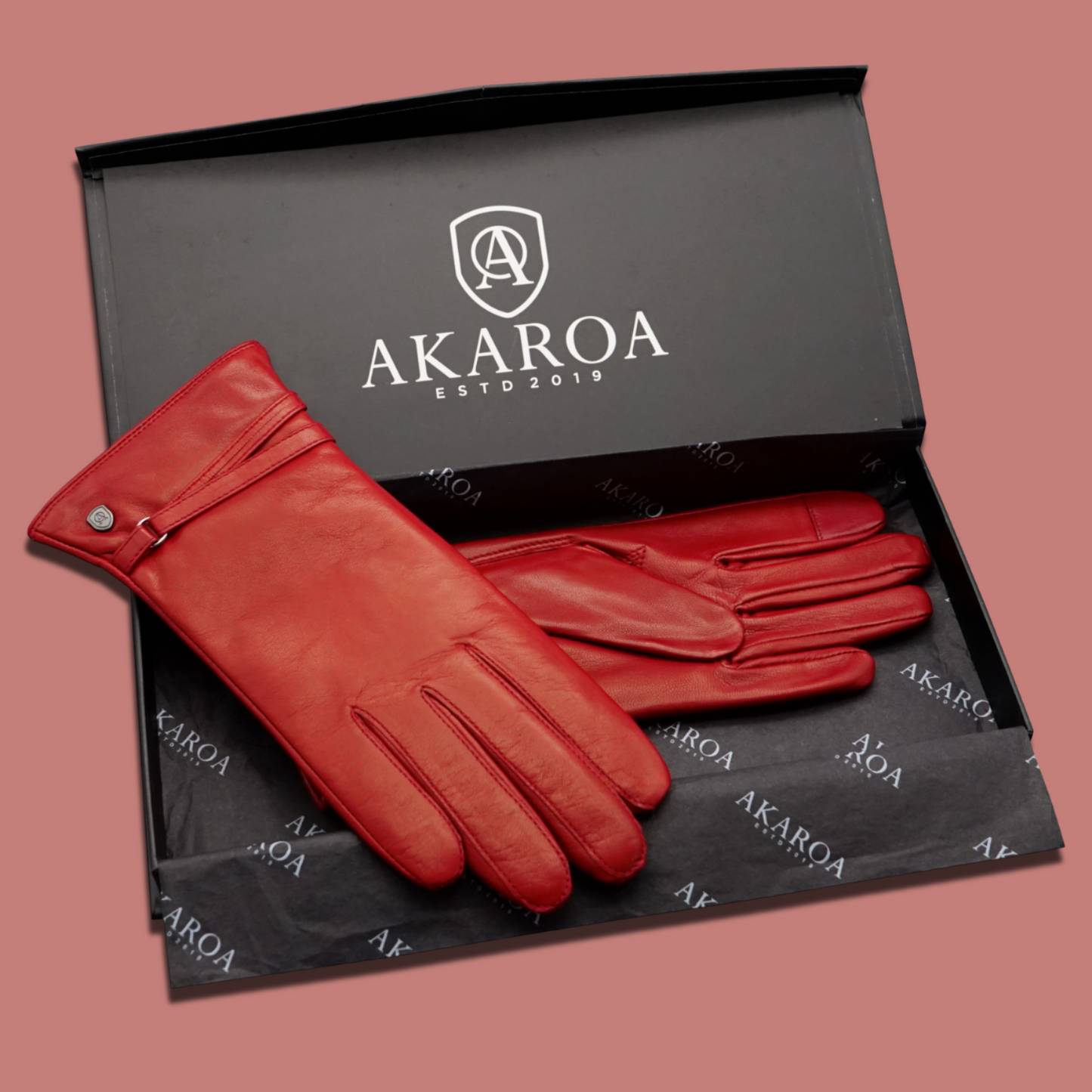 Lederhandschuhe für Damen, Nappaleder, Kaschmirfutter, Smartphone Funktion#farbe_rot