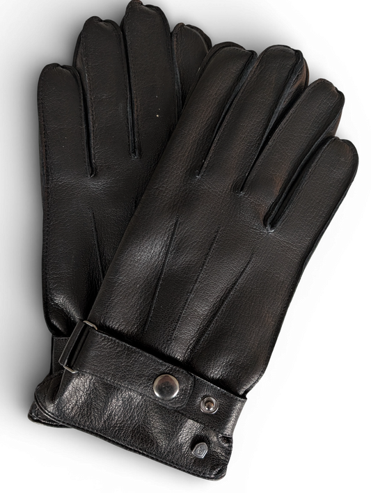 VORORDER OLE, Herren Lederhandschuhe, Ziegennappaleder, Strickfutter