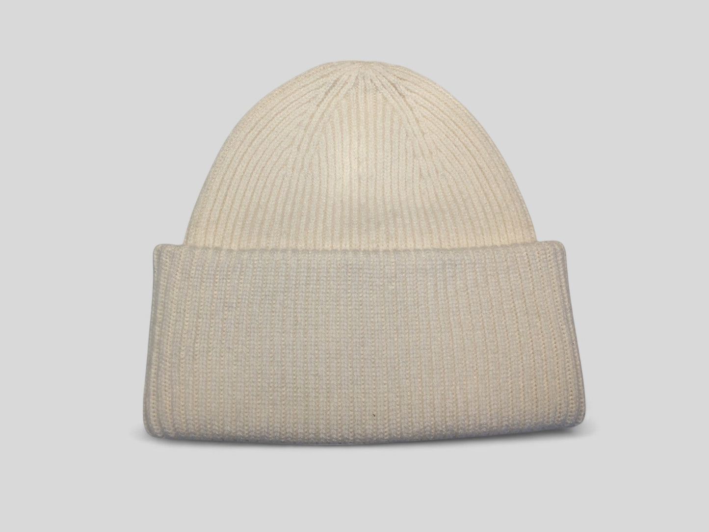 Strickmütze MO, 100% Kaschmir mit doppeltem Umschlag