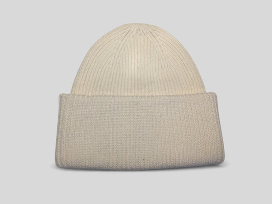 Strickmütze MO, 100% Kaschmir mit doppeltem Umschlag